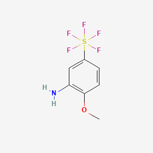 molecular formula C7H8F5NOS B1428428 2-甲氧基-5-(五氟硫)苯胺 CAS No. 1211587-84-6