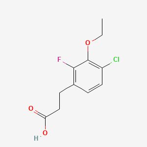 molecular formula C11H12ClFO3 B1428429 3-(4-Chloro-3-ethoxy-2-fluorophenyl)propionic acid CAS No. 1323966-45-5