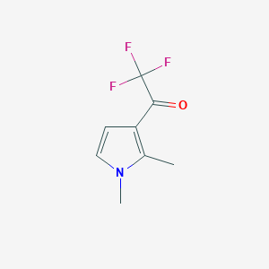 B142843 Ethanone, 1-(1,2-dimethyl-1H-pyrrol-3-YL)-2,2,2-trifluoro-(9CI) CAS No. 144219-83-0