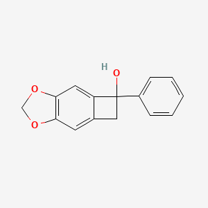 molecular formula C15H12O3 B14284376 5-Phenyl-5,6-dihydro-2H-cyclobuta[f][1,3]benzodioxol-5-ol CAS No. 134454-85-6