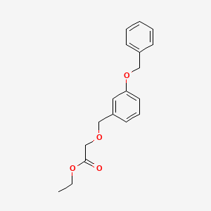 Ethyl 2-[(3-phenylmethoxyphenyl)methoxy]acetate