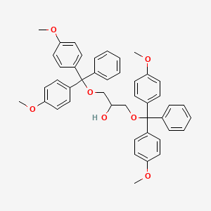 molecular formula C45H44O7 B14284388 1,3-Bis[bis(4-methoxyphenyl)(phenyl)methoxy]propan-2-ol CAS No. 126144-65-8