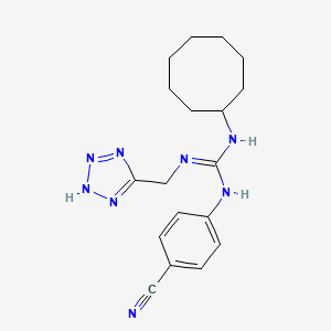 N-(4-Cyanophenyl)-N'-cyclooctyl-N''-[(2H-tetrazol-5-yl)methyl]guanidine