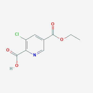 molecular formula C9H8ClNO4 B1428441 3-Chloro-5-(ethoxycarbonyl)pyridine-2-carboxylic acid CAS No. 1200497-77-3