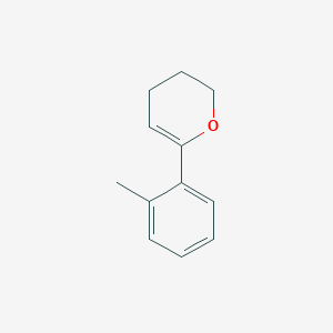 molecular formula C12H14O B14284452 6-(2-Methylphenyl)-3,4-dihydro-2H-pyran CAS No. 132093-53-9