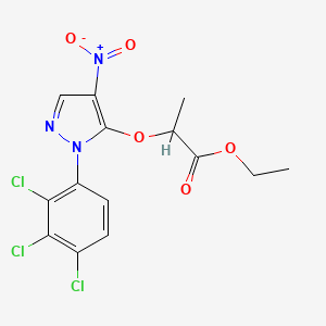 Ethyl 2-(4-nitro-2-(2,3,4-trichlorophenyl)pyrazol-3-yl)oxypropanoate