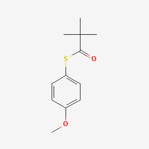 molecular formula C12H16O2S B14284485 S-(4-Methoxyphenyl) 2,2-dimethylpropanethioate CAS No. 132381-65-8