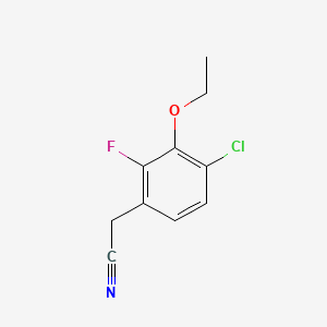 molecular formula C10H9ClFNO B1428449 4-氯-3-乙氧基-2-氟苯乙腈 CAS No. 1323966-15-9