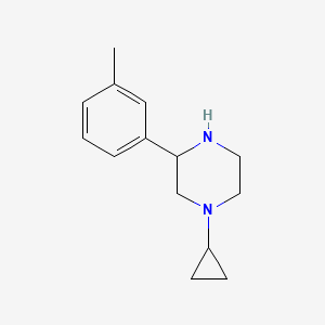 molecular formula C14H20N2 B1428450 1-环丙基-3-(3-甲基苯基)哌嗪 CAS No. 1248907-61-0