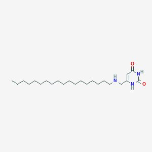 molecular formula C23H43N3O2 B14284514 6-[(Octadecylamino)methyl]pyrimidine-2,4(1H,3H)-dione CAS No. 138449-02-2