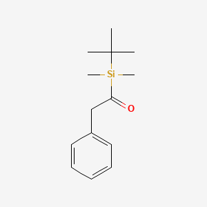 molecular formula C14H22OSi B14284551 1-[tert-Butyl(dimethyl)silyl]-2-phenylethan-1-one CAS No. 132150-43-7