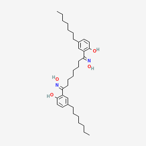 4-heptyl-2-[(E)-C-[(7E)-7-(5-heptyl-2-hydroxyphenyl)-7-hydroxyiminoheptyl]-N-hydroxycarbonimidoyl]phenol