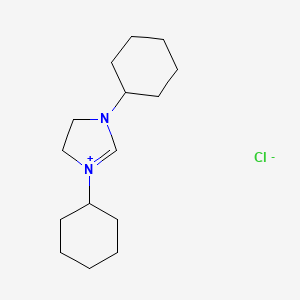 molecular formula C15H27ClN2 B1428462 1,3-Dicyclohexyl-4,5-dihydro-1H-imidazol-3-ium chloride CAS No. 360067-61-4