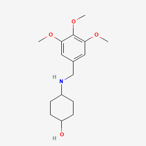 4-{[(3,4,5-Trimethoxyphenyl)methyl]amino}cyclohexan-1-ol