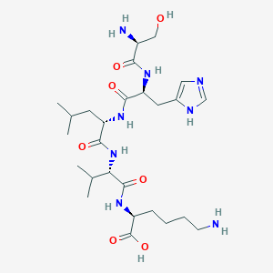 molecular formula C26H46N8O7 B14284638 L-Seryl-L-histidyl-L-leucyl-L-valyl-L-lysine CAS No. 163133-44-6