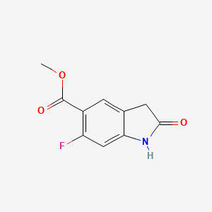 molecular formula C10H8FNO3 B1428466 6-氟-2-氧代-2,3-二氢-1H-吲哚-5-甲酸甲酯 CAS No. 1265965-97-6