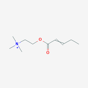 molecular formula C10H20NO2+ B14284667 N,N,N-Trimethyl-2-[(pent-2-enoyl)oxy]ethan-1-aminium CAS No. 120830-26-4