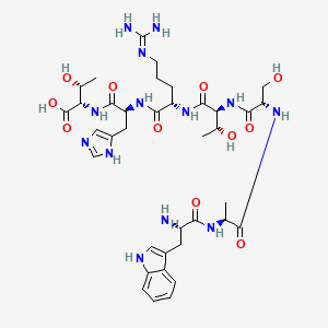 molecular formula C37H55N13O11 B14284668 H-Trp-Ala-Ser-Thr-Arg-His-Thr-OH CAS No. 157147-95-0