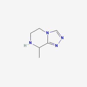 molecular formula C6H10N4 B1428467 8-甲基-5H,6H,7H,8H-[1,2,4]三唑并[4,3-a]吡嗪 CAS No. 1174644-89-3