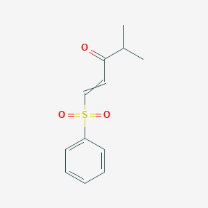 molecular formula C12H14O3S B14284676 1-(Benzenesulfonyl)-4-methylpent-1-en-3-one CAS No. 137958-30-6