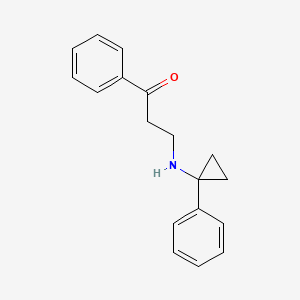 molecular formula C18H19NO B14284688 1-Phenyl-3-[(1-phenylcyclopropyl)amino]propan-1-one CAS No. 137596-54-4