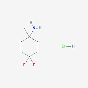 molecular formula C7H14ClF2N B1428470 4,4-Difluoro-1-methylcyclohexan-1-amine hydrochloride CAS No. 1389313-43-2