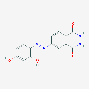 6-[2-(2-Hydroxy-4-oxocyclohexa-2,5-dien-1-ylidene)hydrazinyl]-2,3-dihydrophthalazine-1,4-dione