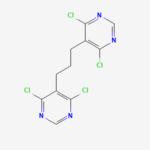 molecular formula C11H8Cl4N4 B14284710 5,5'-(Propane-1,3-diyl)bis(4,6-dichloropyrimidine) CAS No. 133500-25-1