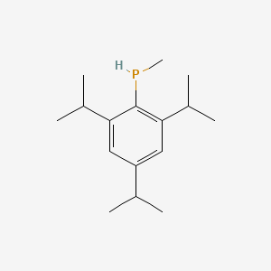 molecular formula C16H27P B14284712 Phosphine, methyl[2,4,6-tris(1-methylethyl)phenyl]- CAS No. 158748-69-7