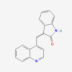 2H-Indol-2-one, 1,3-dihydro-3-(4-quinolinylmethylene)-