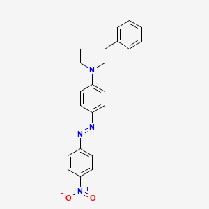 molecular formula C22H22N4O2 B14284727 N-Ethyl-4-[(E)-(4-nitrophenyl)diazenyl]-N-(2-phenylethyl)aniline CAS No. 121586-62-7