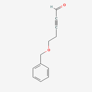 molecular formula C12H12O2 B14284737 2-Pentynal, 5-(phenylmethoxy)- CAS No. 133210-25-0