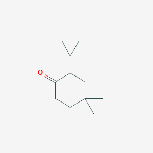 molecular formula C11H18O B14284740 2-Cyclopropyl-4,4-dimethylcyclohexan-1-one CAS No. 138384-27-7