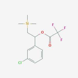 molecular formula C13H16ClF3O2Si B14284764 1-(3-Chlorophenyl)-2-(trimethylsilyl)ethyl trifluoroacetate CAS No. 136272-22-5