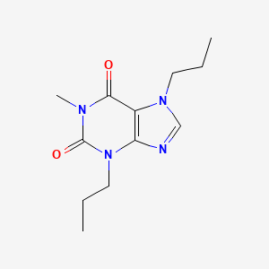 molecular formula C12H18N4O2 B14284772 1H-Purine-2,6-dione, 3,7-dihydro-1-methyl-3,7-dipropyl- CAS No. 121875-96-5