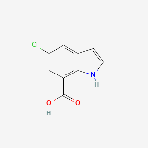 molecular formula C9H6ClNO2 B1428483 5-氯-1H-吲哚-7-羧酸 CAS No. 875305-81-0