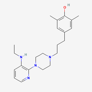 Phenol, 4-[3-[4-[3-(ethylamino)-2-pyridinyl]-1-piperazinyl]propyl]-2,6-dimethyl-