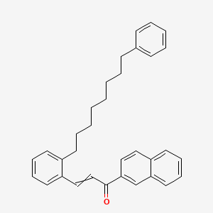 molecular formula C33H34O B14284858 1-(Naphthalen-2-yl)-3-[2-(8-phenyloctyl)phenyl]prop-2-en-1-one CAS No. 134511-41-4