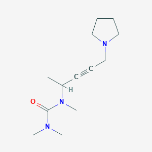 molecular formula C13H23N3O B14284873 N,N,N'-Trimethyl-N'-[5-(pyrrolidin-1-yl)pent-3-yn-2-yl]urea CAS No. 137616-43-4