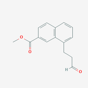 2-Naphthalenecarboxylic acid, 8-(3-oxopropyl)-, methyl ester