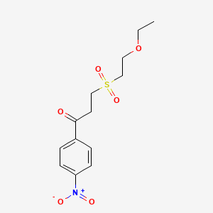 molecular formula C13H17NO6S B14284877 3-(2-Ethoxyethanesulfonyl)-1-(4-nitrophenyl)propan-1-one CAS No. 138695-84-8