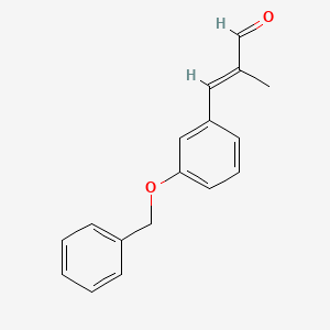 2-Propenal, 2-methyl-3-(3-(phenylmethoxy)phenyl)-