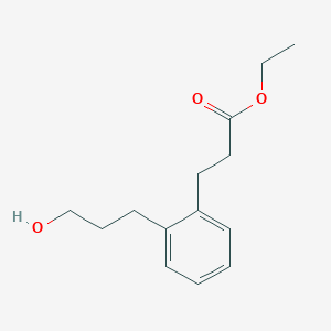 Ethyl 3-[2-(3-hydroxypropyl)phenyl]propanoate