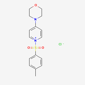 molecular formula C16H19ClN2O3S B14284915 1-(4-Methylbenzene-1-sulfonyl)-4-(morpholin-4-yl)pyridin-1-ium chloride CAS No. 123521-03-9