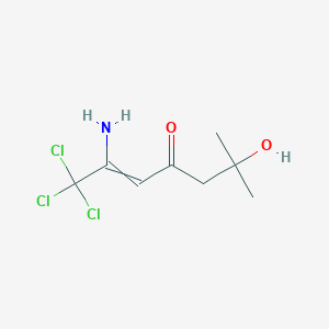 2-Amino-1,1,1-trichloro-6-hydroxy-6-methylhept-2-en-4-one