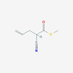 molecular formula C7H9NOS B14284932 S-methyl 2-cyanopent-4-enethioate CAS No. 131297-27-3