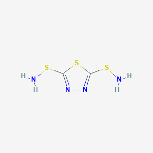 molecular formula C2H4N4S3 B14284935 1,3,4-Thiadiazole-2,5-disulfenamide CAS No. 160545-21-1