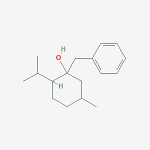 molecular formula C17H26O B14284962 1-Benzyl-5-methyl-2-(propan-2-yl)cyclohexan-1-ol CAS No. 141779-19-3