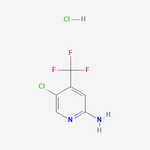 molecular formula C6H5Cl2F3N2 B1428500 5-Chloro-4-(trifluoromethyl)pyridin-2-amine hydrochloride CAS No. 1095824-77-3