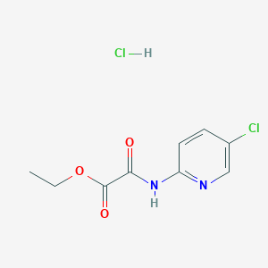 molecular formula C9H10Cl2N2O3 B1428501 Ethyl 2-((5-chloropyridin-2-yl)amino)-2-oxoacetate hydrochloride CAS No. 1243308-37-3